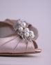 Abby Blush Wedding Shoes with Pearl & Crystal Adornment - Ellie Wren
